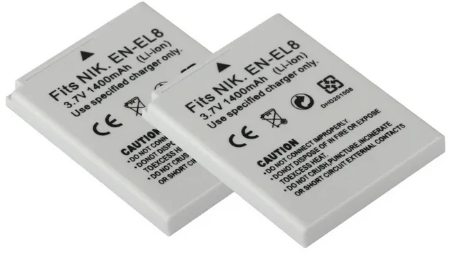 호환 니콘 쿨픽스용 EN EL8 배터리 카메라 P1 1400mAh