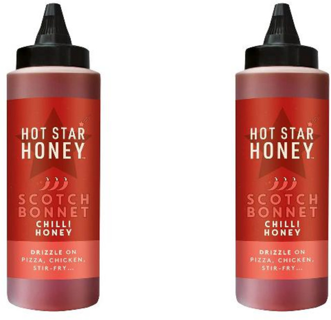 Hot Star Honey Scotch Bonnet 칠리 소스 340g 2팩, 2개