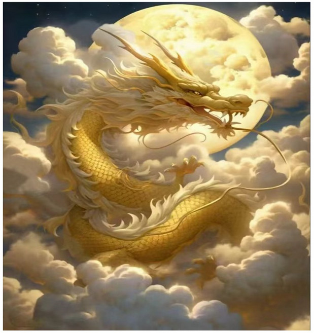 호우맘 액자 캔버스형 LED 보석십자수 DIY 키트 40 x 50 cm, HM-110 룡, 1개