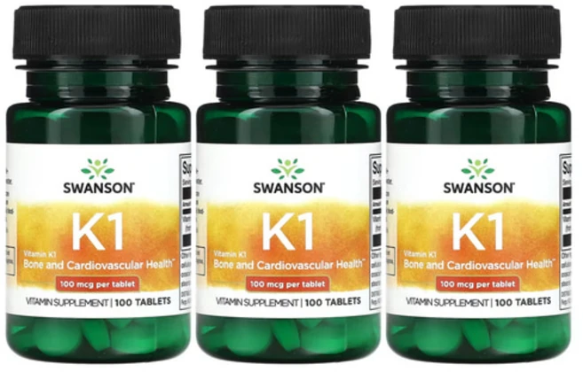스완슨 비타민 K 1 100mcg 100정 x3통, 3개 - 쿠팡
