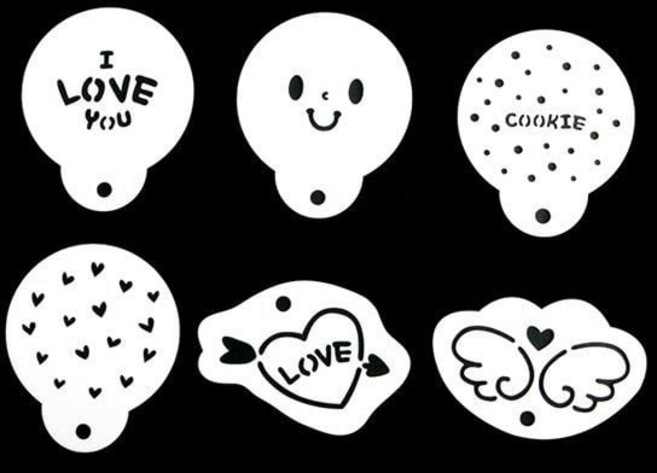 카페테리아 데코 도안 스텐실 6종세트(몽글몽글) 1개-1651013, 1개