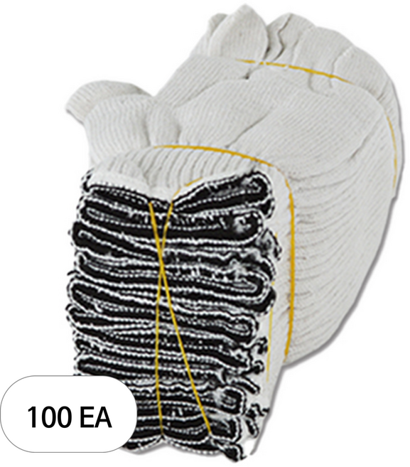 가드맨 면장갑 40g, 손목띠검정, 100개