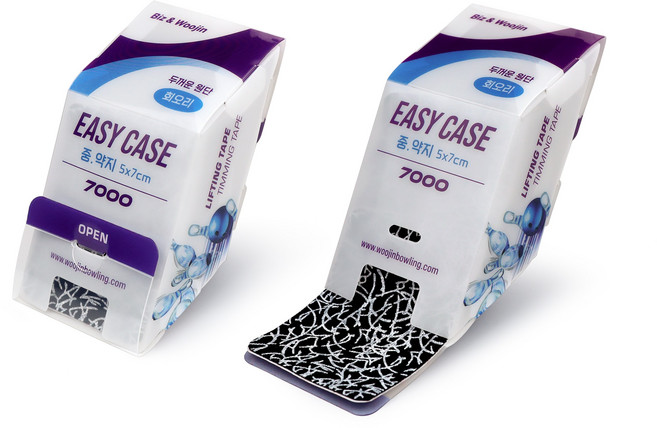 이지케이스 중약지(오렌지)(5cm x 7cm) 리프팅 볼링테이프 볼링용품 프리컷, 검정, 1개