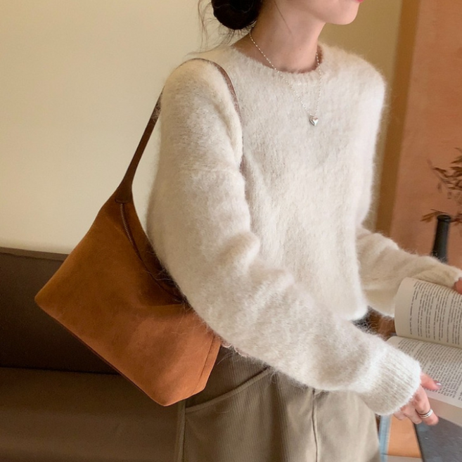 멜로우 무드 스웨이드 호보백