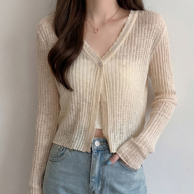 하미하미 시스루 여름 가디건