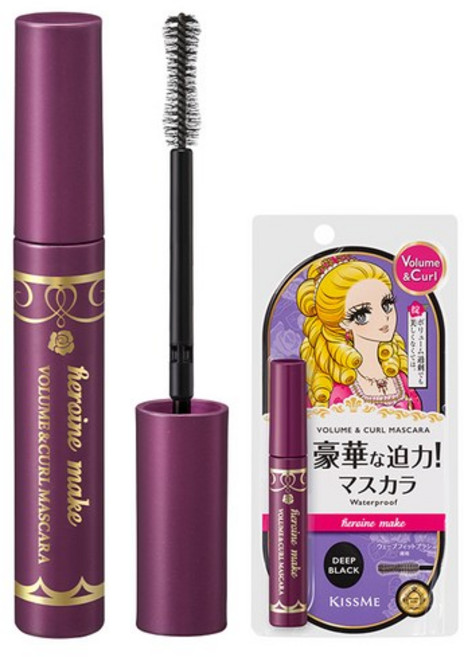 키스미 히로인메이크 볼륨앤컬 마스카라 EX 6g, Deep Black, 2개