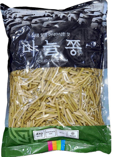 대용량 마늘쫑 장아찌 4000g 마늘줄기 짱아치 채 삭힌, 4kg, 1개