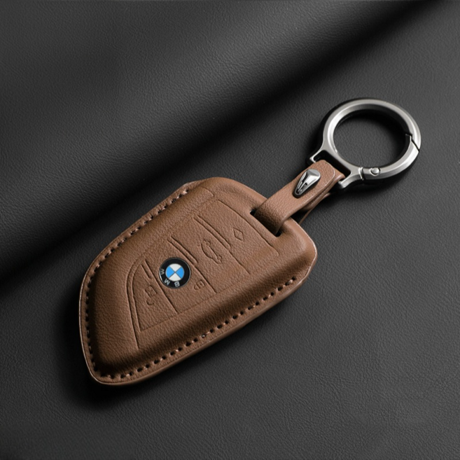 와치미 가죽 BMW 호환 자동차 키홀더 키케이스, A타입, 브라운