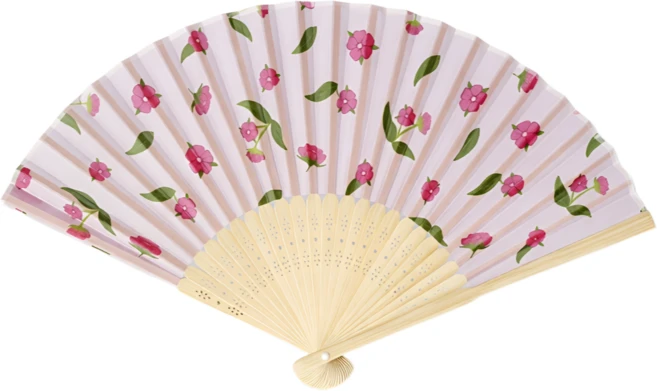 플라잉타이거 코펜하겐 핑크 벚꽃 대나무 부채 고급 여름 소품 유로커머스, 1개, 혼합 - 쿠팡
