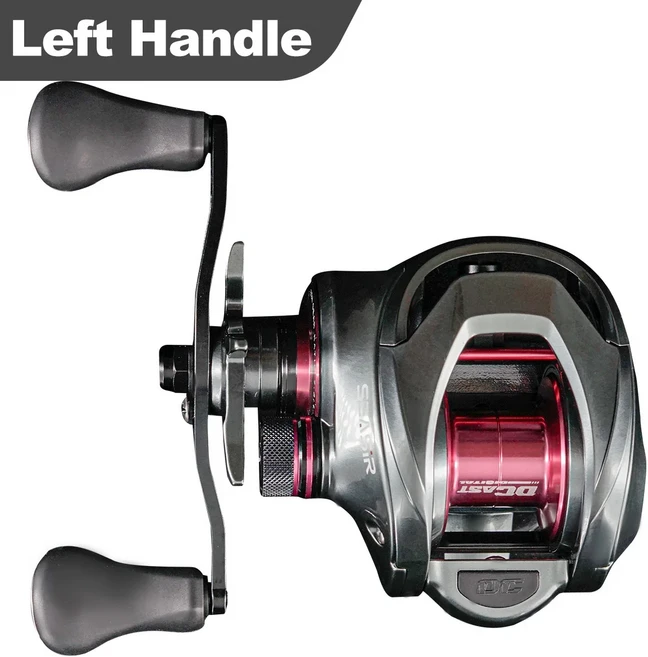 SEASIR AST 베이트 낚시릴 디지털 제어 장거리 카본 와셔 황동 기어 1BB 최대 드래그 5kg, 왼쪽, 8