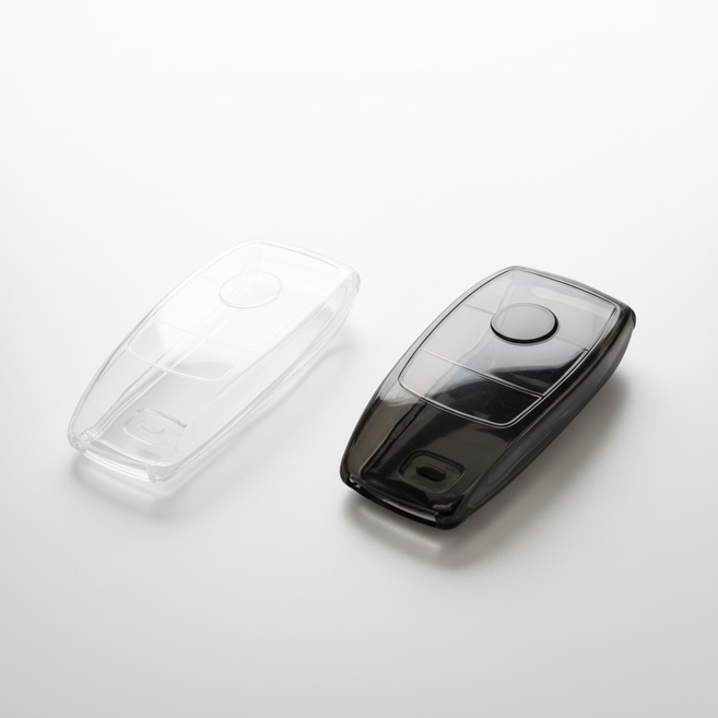 수입차 차키케이스 자동차 키케이스 투명 TPU 풀커버 슬림 케이스, 벤츠-2, 클리어