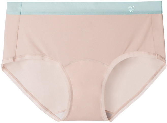 高彈超薄冰絲內褲 女士 三角褲 加長襠 不勒腿 速幹, 嬰兒膚,L