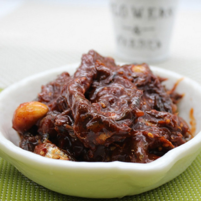 국내산 멸치젓무침 밑반찬 혼밥반찬 젓갈반찬 500g, 1개