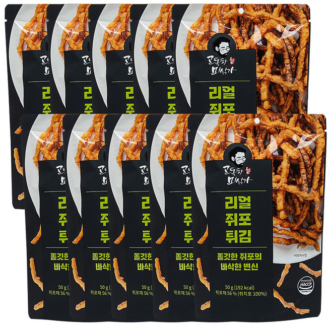 고독한미식가 리얼쥐포튀김 50g 진짜 쥐포튀김, 10개