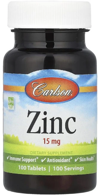 칼슨 아연 징크 15mg Zinc 타블렛 100정 - 쿠팡