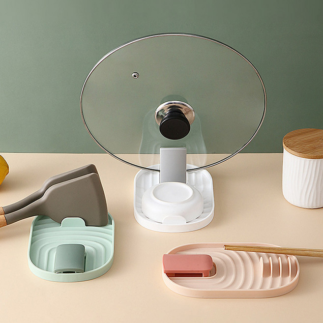 SMN 조리도구 거치대 냄비뚜껑 받침대 국자 받침 주방걸이, 1개, 색상1. 네이비