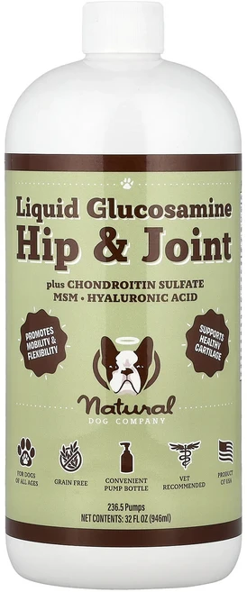 Natural Dog Company 고관절 액상 글루코사민 반려견용 모든 연령 946ml(32fl oz), NaturalDogCompany고관절액상글루코사민반려견, 1개 - 쿠팡
