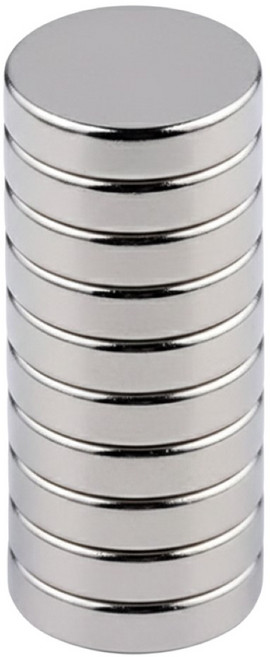 超強力釹鐵硼磁鐵 圓型迷你磁鐵 文具教具 掛勾/磁力磁性香氛扣可用, 10個, 直徑0.2cm X厚0.2cm, 銀色【10個】