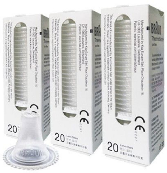 브라운 정품 체온계 필터 IRT 전기종호환 (60개입)