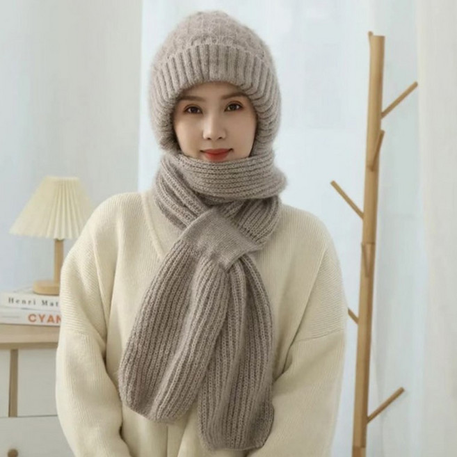 코어스 목도리일체형 바라클라바 방한모자 머플러 넥워머, 상세페이지 참조, 1개