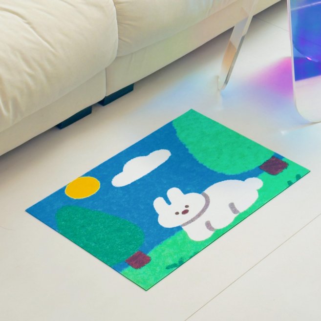 3초 흡수 규조토 미끄럼방지 매트 빨아쓰는 규조토 발매트 욕실 매트 주방 매트 귀여운 매트 강아지 매트 토끼, 1, Comic-004