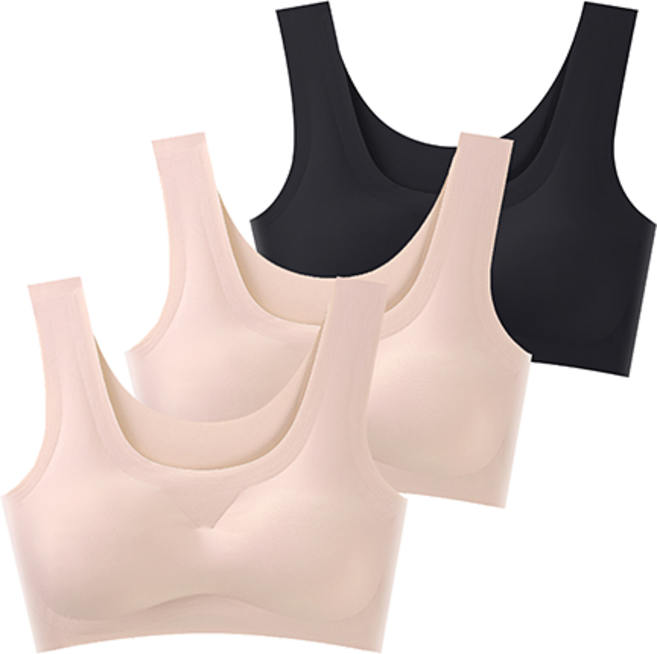 또사자 편안한 심리스 노라인 누디 브라탑 3p