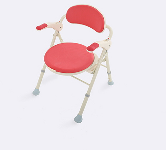 케어맥스 목욕의자 KT-130 레드 경량 접이식