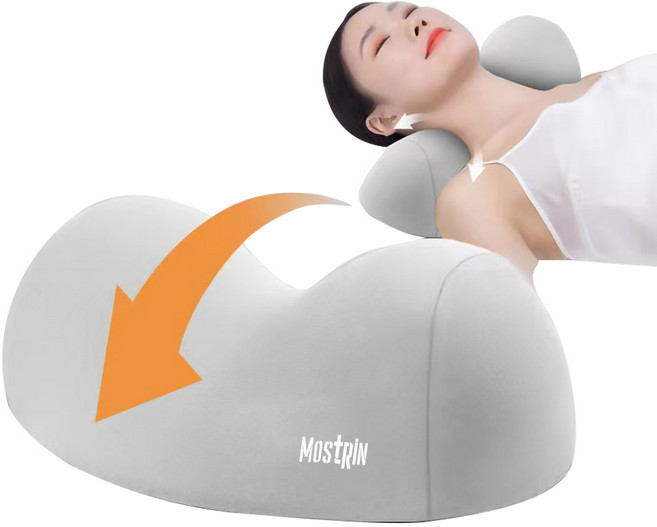Mostrin 메모리폼 목베개 인체공학 기능성 경추베개, 1개, 그레이