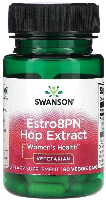 스완슨 Estro8PN 홉 추출물 여성 건강 베지 캡슐 60정 (1정당 10mg), 1병, 1개 - 쿠팡