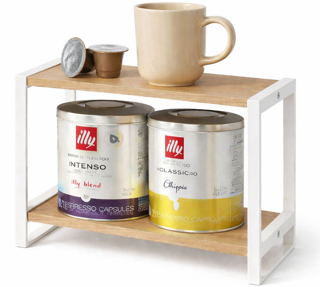 네이처 멀티렉 미니선반 책상 주방 다용도 2단 정리 선반 2size (중 대), 1개, 화이트(중)