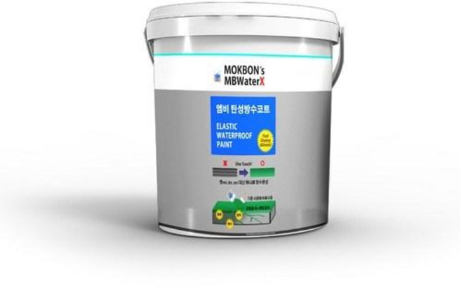엠비워터X 탄성방수코트 옥상 균열 보수용 방수제 3.5L, 백색, 1개
