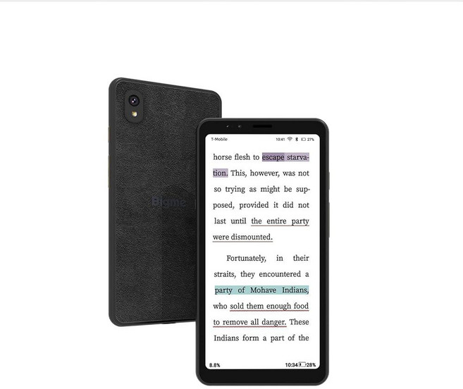 Bigme 빅미 Color E Ink 스크린 모바일 HiBreak 6G 128GB 안드로이드 11 스마트폰 36단계 전면 조명 USB C 3300mAh 배터리 5 13MP 카메, Bigme Color E-Ink 스크린 모바일 HiBr
