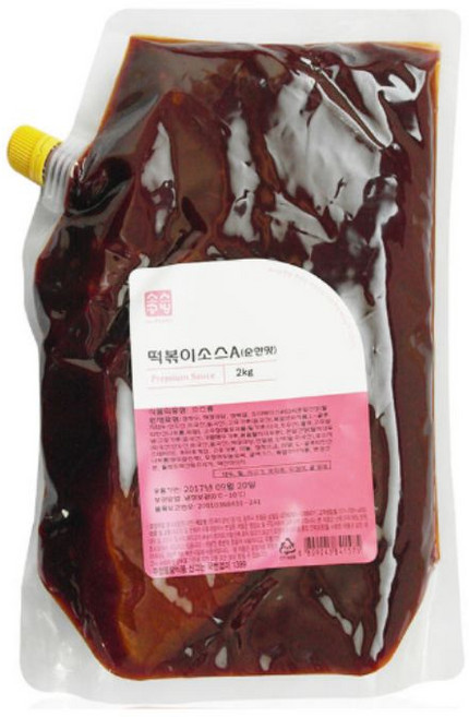 소스공방 떡볶이소스A(순한맛) 업소용 대용량, 6개, 2kg