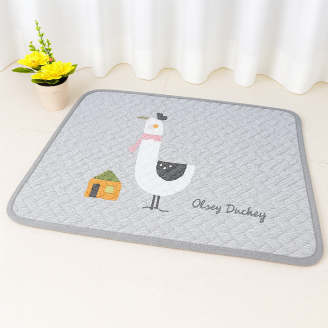 온더맷 면 발매트 세트, 1개, 그레이 덕 1+1