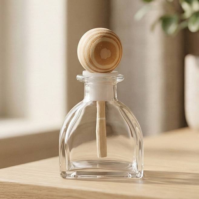 차량용 디퓨저 용기 우드볼 50ml 공병 방향제 베이스, 1개