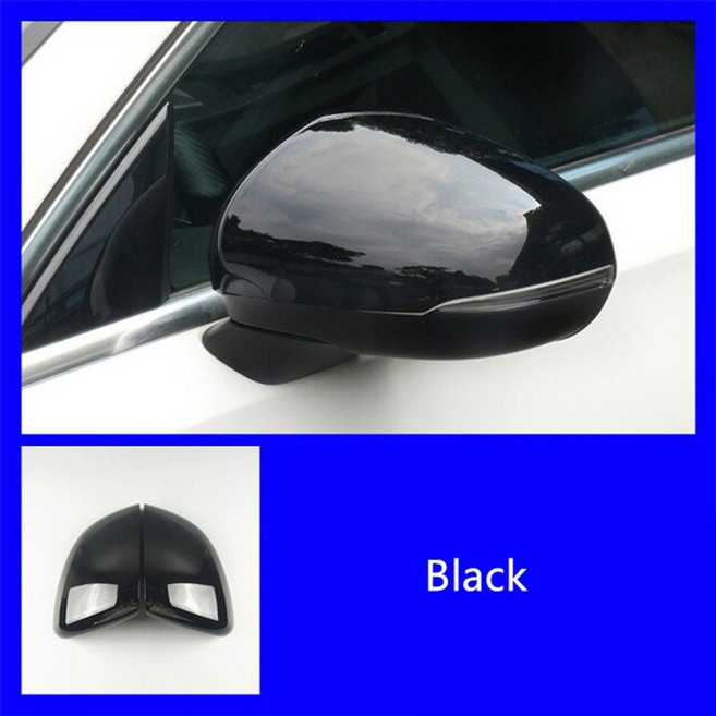 자동차 스타일링 백미러 커버 장식 스티커 mercedes benz cla c118 a class w177 2019-2021 용 탄소 섬유 색상, 검은색