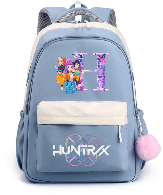 Kpp印花休閒書包初高中學生大容量個性潮流字母雙肩包