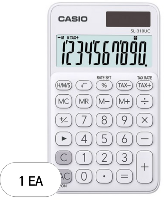 카시오 계산기 SL-310UC-WE, 화이트, 1개