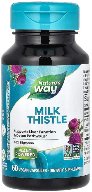 Natures Way 밀크시슬 실리마린 175mg 60배지캡슐 2병, 60정 - 쿠팡