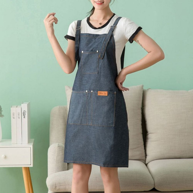 작업 소프트데님 공방 앞치마 58605PC 1(EA), 그레이