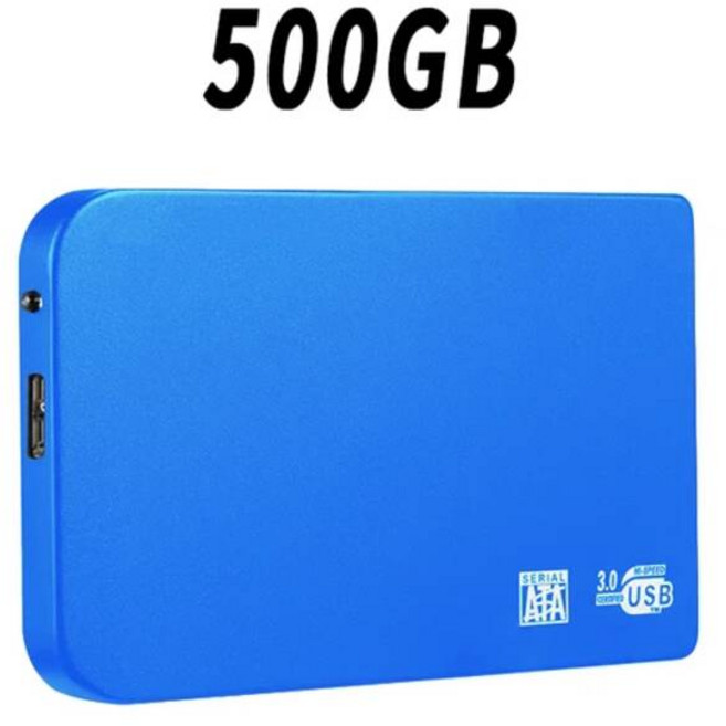 SD 메모리 블랙박스 카드 핸드폰 게임기 태블릿 노트북 에스디 1TB 휴대용 ssd 500GB 2TB 4TB 외장 솔리드 스테이트 드라이브 유형-C USB 3.0 HDD 모바일, Blue 500GB