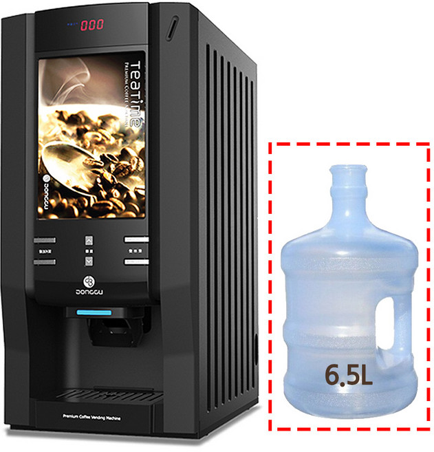동구전자 티타임 VEN602S 사무실/업소용 프리미엄 인스턴트커피머신 믹스커피머신 자판기+전용물통 6.5L 세트, VEN602+전용물통6.5L