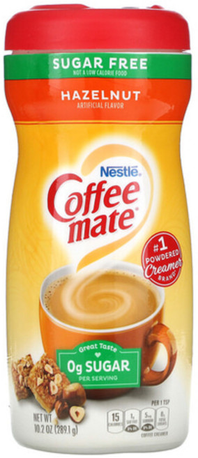 네슬레 커피메이트 파우더 커피 크리머 슈가 프리 무설탕 헤이즐넛 289g, 289.1g, 1개, 1개