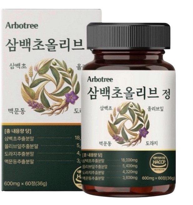아보트리 삼백초 올리브잎 추출물 정, 1개, 60정