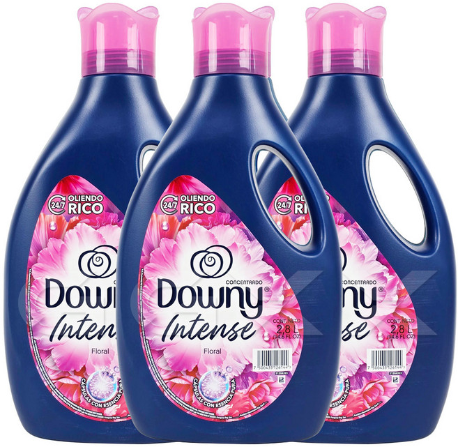 다우니 섬유유연제 아로마 플로럴 본품, 2.8L, 3개