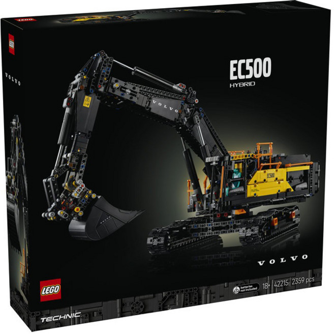 LEGO 科技 沃爾沃 EC500 油電混合 42215, 1個, 混色