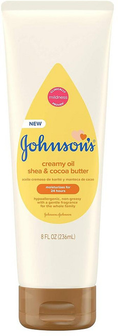 존슨즈 베이비 크리미 오일 시어 앤 코코아버터 Johnson's Baby Creamy Oil for Baby with Shea, 1개, 236ml