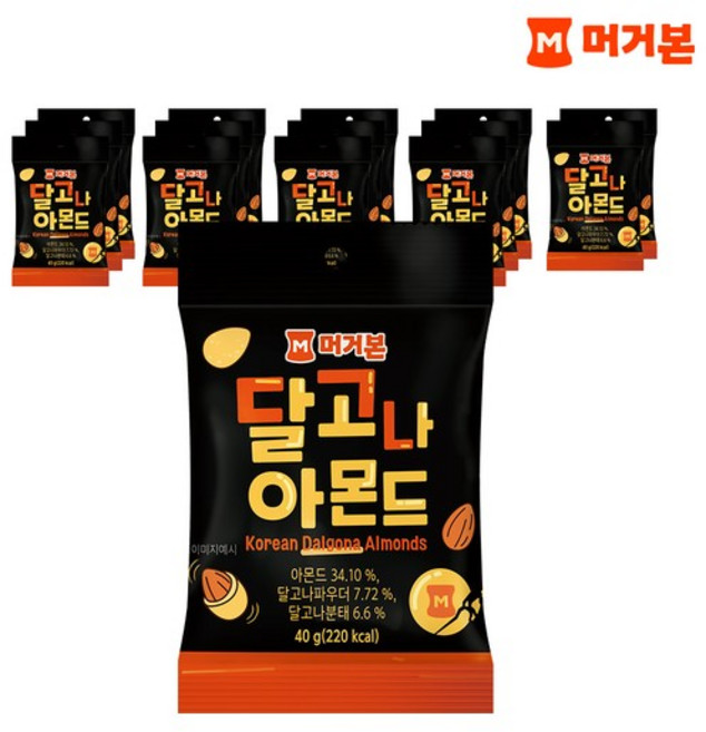 달고나아몬드 40g x 15봉, 없음, 15개