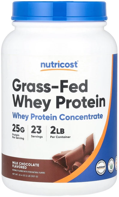 뉴트리코스트 Nutricost 목초 사육 유청 단백질 밀크 초콜릿 907g2lb124986원산지:기타, 뉴트리코스트 Nutricost, 목초 사육 유청 단백질, 1개 - 쿠팡