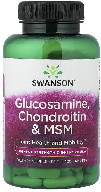 스완슨 글루코사민 콘드로이틴 MSM 120정 콘드로이친 콘도로이친 엠에스엠, 1개